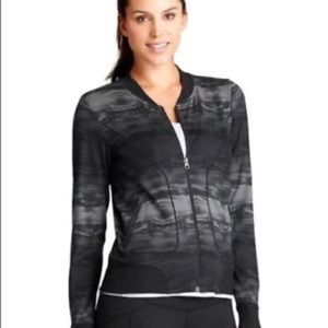Athleta Bombtastic Full zip printed jacket